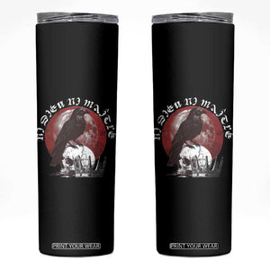 Ni Dieu Ni Maitre No God No Masters Skinny Tumbler Raven Skull TS11 Black Print Your Wear