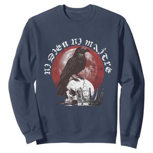 Ni Dieu Ni Maitre No God No Masters Sweatshirt Raven Skull TS11 Navy Print Your Wear