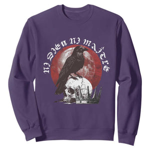 Ni Dieu Ni Maitre No God No Masters Sweatshirt Raven Skull TS11 Purple Print Your Wear
