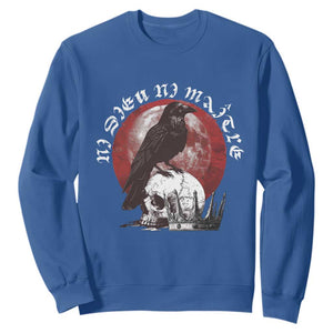 Ni Dieu Ni Maitre No God No Masters Sweatshirt Raven Skull TS11 Royal Blue Print Your Wear