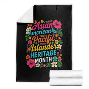 AAPI Asian American and Pacific Islander Heritage Month Throw Blanket TS11 Black Print Your Wear