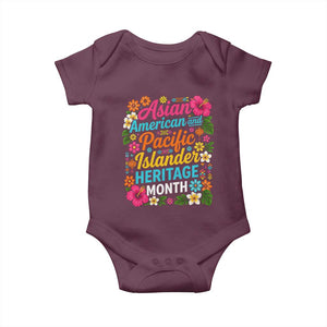 AAPI Asian American and Pacific Islander Heritage Month Baby Onesie TS11 Maroon Print Your Wear