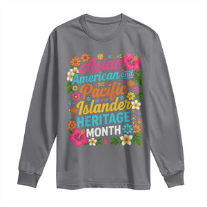 AAPI Asian American and Pacific Islander Heritage Month Long Sleeve Shirt TS11 Charcoal Print Your Wear