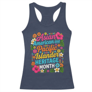 AAPI Asian American and Pacific Islander Heritage Month Racerback Tank Top TS11 Navy Print Your Wear