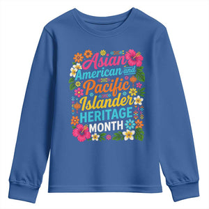 AAPI Asian American and Pacific Islander Heritage Month Youth Sweatshirt TS11 Royal Blue Print Your Wear