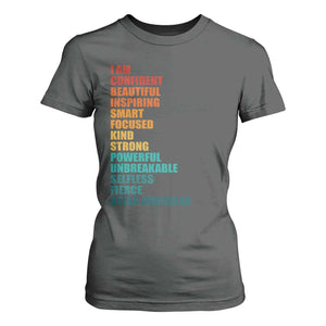 I Am Confident Beautiful Inspiring Asian American T Shirt For Women AAPI Heritage Month TS11 Dark Heather Print Your Wear