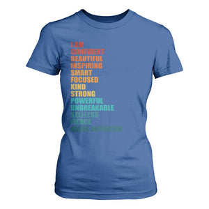 I Am Confident Beautiful Inspiring Asian American T Shirt For Women AAPI Heritage Month TS11 Royal Blue Print Your Wear