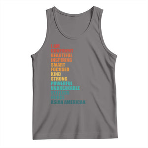 I Am Confident Beautiful Inspiring Asian American Tank Top AAPI Heritage Month TS11 Deep Heather Print Your Wear