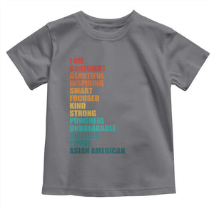 I Am Confident Beautiful Inspiring Asian American Toddler T Shirt AAPI Heritage Month TS11 Charcoal Print Your Wear