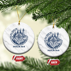 Christian Camping Ceramic Ornament He Will Teach You The Way You Should Go TS11 1pc White Marble Print Your Wear