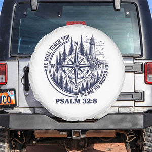 Christian Camping Spare Tire Cover He Will Teach You The Way You Should Go TS11 No hole White Print Your Wear