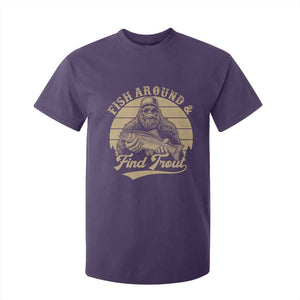 Fish Around And Find Trout T Shirt For Kid Bigfoot Fishing TS11 Purple Print Your Wear