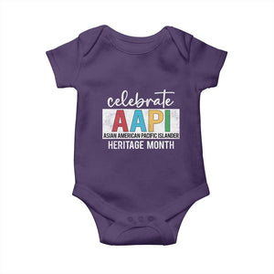 Celebrate AAPI Heritage Month Baby Onesie Asian American and Pacific Islander Countries TS11 Purple Print Your Wear