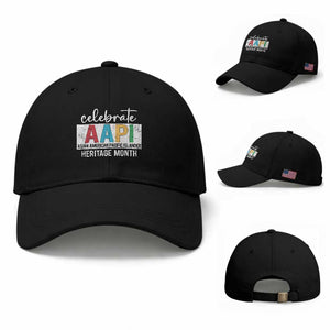 Celebrate AAPI Heritage Month Baseball Cap Asian American and Pacific Islander Countries TS11 Baseball Cap Universal Fit Black Print Your Wear