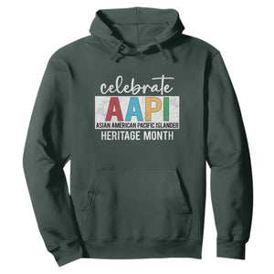 Celebrate AAPI Heritage Month Hoodie Asian American and Pacific Islander Countries TS11 Dark Forest Green Print Your Wear