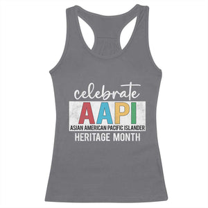Celebrate AAPI Heritage Month Racerback Tank Top Asian American and Pacific Islander Countries TS11 Charcoal Print Your Wear