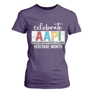 Celebrate AAPI Heritage Month T Shirt For Women Asian American and Pacific Islander Countries TS11 Purple Print Your Wear