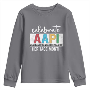 Celebrate AAPI Heritage Month Youth Sweatshirt Asian American and Pacific Islander Countries TS11 Charcoal Print Your Wear