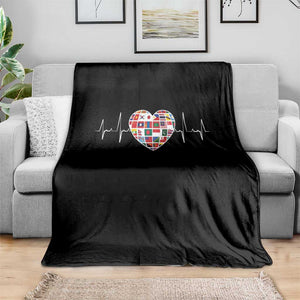 AAPI Heritage Month Heartbeat Heart Asian American and Pacific Islander Countries Flag Throw Blanket TS11 Print Your Wear