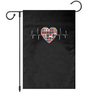 AAPI Heritage Month Heartbeat Heart Asian American and Pacific Islander Countries Flag Garden Flag TS11 Black Print Your Wear