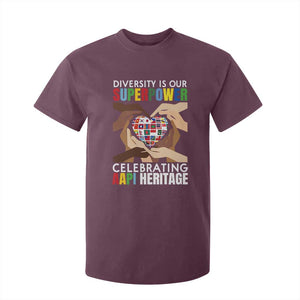 AAPI Heritage Month T Shirt For Kid Diversity Is Our Superpower Asian American and Pacific Islander Countries TS11 Maroon Print Your Wear