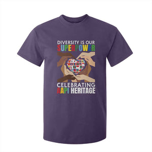 AAPI Heritage Month T Shirt For Kid Diversity Is Our Superpower Asian American and Pacific Islander Countries TS11 Purple Print Your Wear