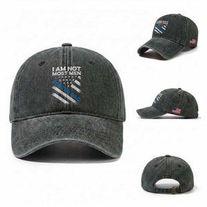 Funny Foster Parent I Am Not Most Men Foster Dad Washed Cotton Baseball Cap American Flag TS11 Washed Cap Universal Fit Dark Green Print Your Wear