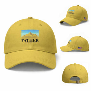 Funny Christian Father Baseball Cap The Righteous Man Walks In His Integrity Fathers Day TS11 Baseball Cap Universal Fit Yellow Print Your Wear