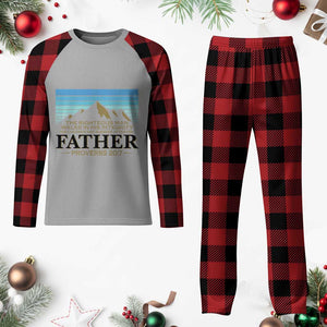 Funny Christian Father Plaid Pajama Set The Righteous Man Walks In His Integrity Fathers Day - Print Your Wear