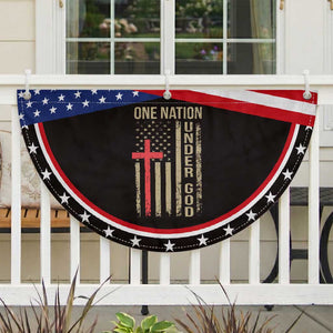 Funny One Nation Under God Patriotic Fan Flag 4th Of July Christian American Flag