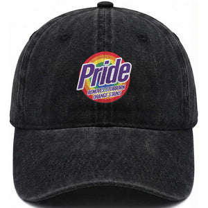 Funny Pride Removes Stubborn Orange Stains Washed Cotton Baseball Cap LGBTQ Pride Month TS11 Print Your Wear