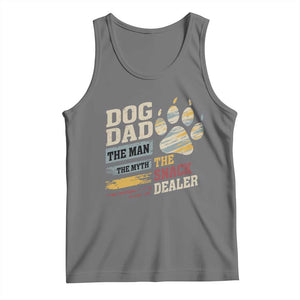 Funny Dog Dad The Man The Myth The Snack Dealer Tank Top Fur Dad Fathers Day TS11 Black Heather Print Your Wear