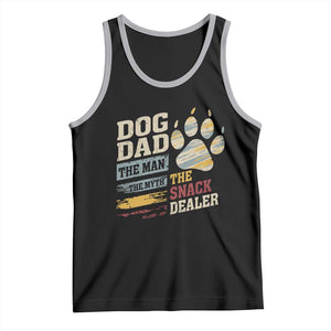 Funny Dog Dad The Man The Myth The Snack Dealer Tank Top Fur Dad Fathers Day TS11 Black Athletic Heather Print Your Wear