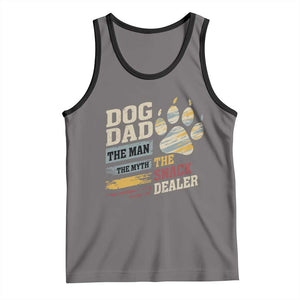 Funny Dog Dad The Man The Myth The Snack Dealer Tank Top Fur Dad Fathers Day TS11 Deep Heather Black Print Your Wear