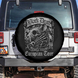 Black Death European Tour Spare Tire Cover Plague Rat Medieval History Gothic TS11 No hole Black Print Your Wear