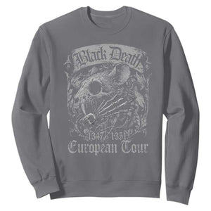 Black Death European Tour Sweatshirt Plague Rat Medieval History Gothic TS11 Charcoal Print Your Wear
