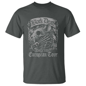 Black Death European Tour T Shirt Plague Rat Medieval History Gothic TS11 Dark Heather Print Your Wear