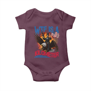 WTF Is A Kilometer Abraham Lincoln Baby Onesie Funny USA Patriotic 4th of July