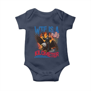 WTF Is A Kilometer Abraham Lincoln Baby Onesie Funny USA Patriotic 4th of July