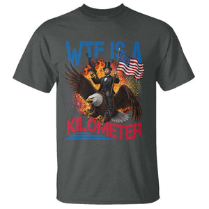 WTF Is A Kilometer Abraham Lincoln T Shirt Funny USA Patriotic 4th of July