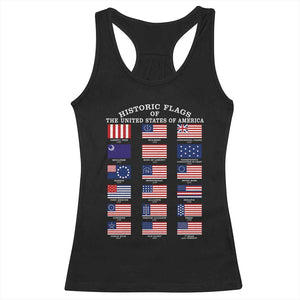 Historic Flags of The United States of America Racerback Tank Top US History 4th of July