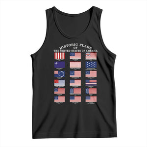 Historic Flags of The United States of America Tank Top US History 4th of July