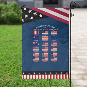 Historic Flags of The United States of America Patriotic Garden Flag US History 4th of July TS11 Classic Blue Black Print Your Wear