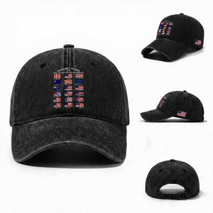 Historic Flags of The United States of America Washed Cotton Baseball Cap US History 4th of July