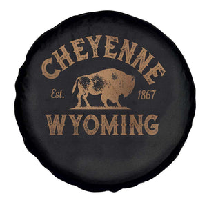 Cheyenne Wyoming Est 1867 WY Bison Cowboy State Pride Spare Tire Cover