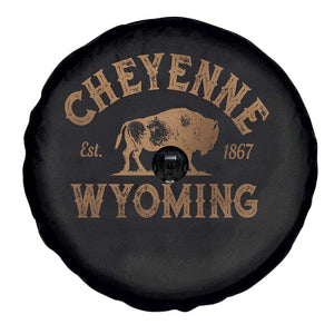 Cheyenne Wyoming Est 1867 WY Bison Cowboy State Pride Spare Tire Cover