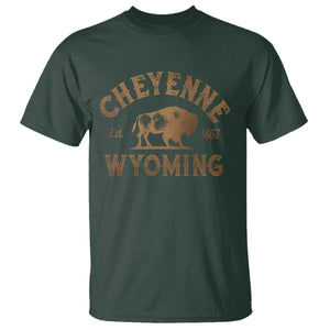 Cheyenne Wyoming Est 1867 WY Bison Cowboy State Pride T Shirt