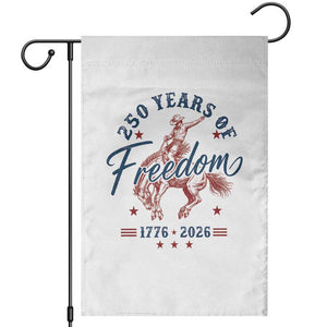 250 Years Of Freedom Cowboy Garden Flag Western 250th Anniversary USA 1776 2026