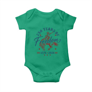 250 Years Of Freedom Cowboy Baby Onesie Western 250th Anniversary USA 1776 2026
