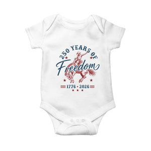 250 Years Of Freedom Cowboy Baby Onesie Western 250th Anniversary USA 1776 2026